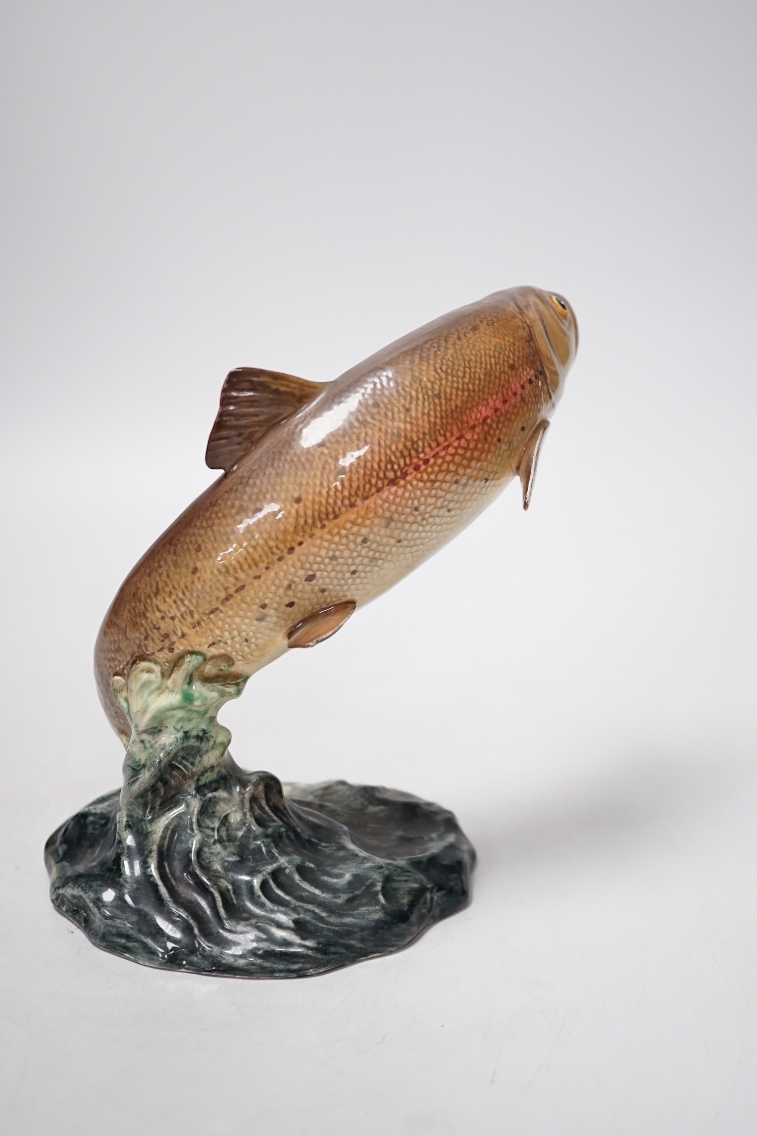 A Beswick model of a flying trout. 16cm tall